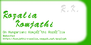 rozalia komjathi business card